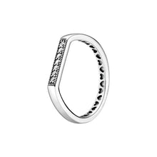 Load image into Gallery viewer, Silver ring with small stones on a white background