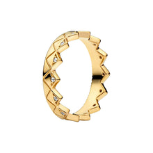 Load image into Gallery viewer, Rose Gold ring with diamond accents on a white background