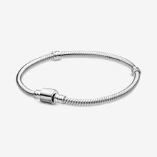 Load image into Gallery viewer, Snake Chain Bracelet with Embossed Barrel Clasp