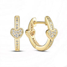 Load image into Gallery viewer, The Allure – Hearts Hoop Earrings