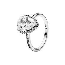 Load image into Gallery viewer, Sparkling Teardrop Halo Ring
