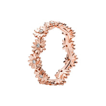 Load image into Gallery viewer, Rose gold floral ring on a white background
